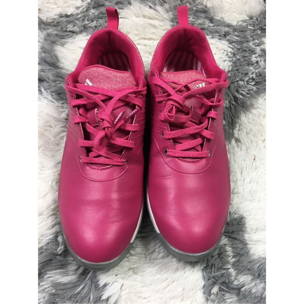 Used Adidas Adipower 4ORGED Golf Shoes Pink DA9746 US 8.5